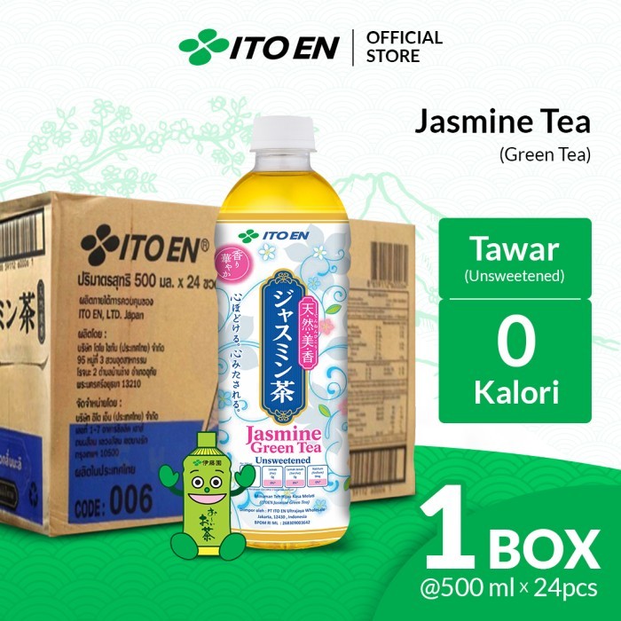 

ITO EN Jasmine Green Tea No Sugar 500ml isi 24 pcs