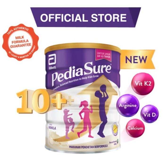 

MALAYSIA Susu Abbott Pediasure 10+ 10 Plus 10Plus 10 thn 10thn 850gr