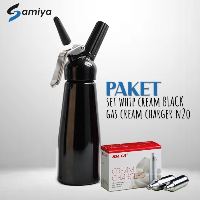 

paket whip cream + gas charger n2o / whipped foam maker set bundling nitro coffee