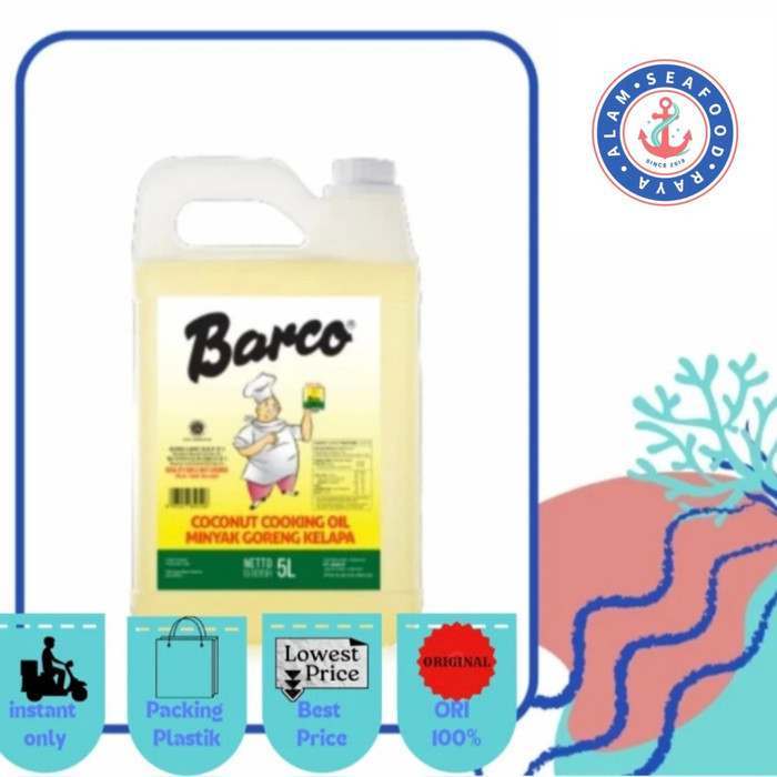 

Barco Minyak Kelapa 5L/ Barco Minyak Goreng Kelapa 5L KHUSUS INSTAN