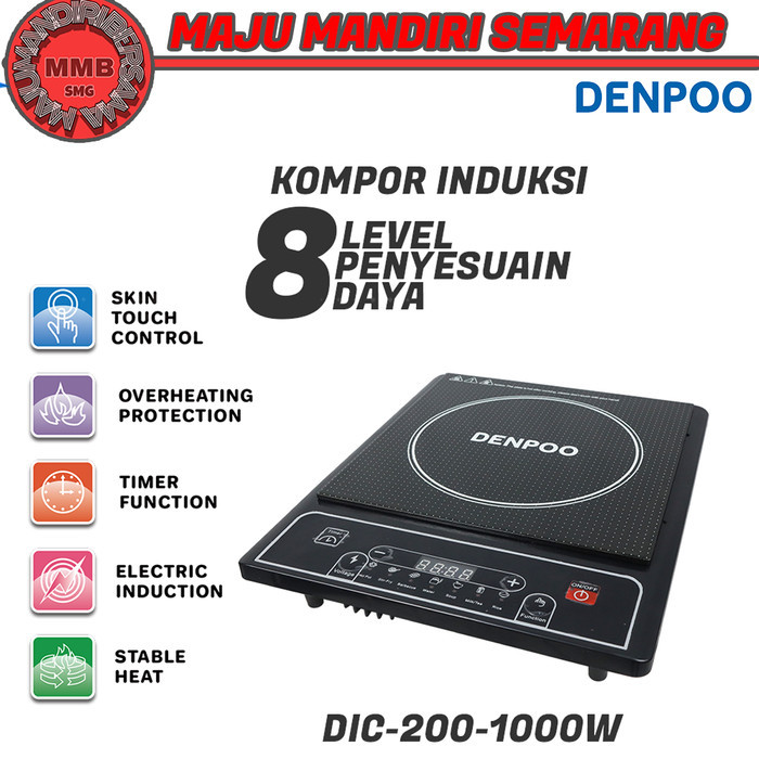 Kompor Listrik Denpoo Kompor Induksi Dic 200-1000