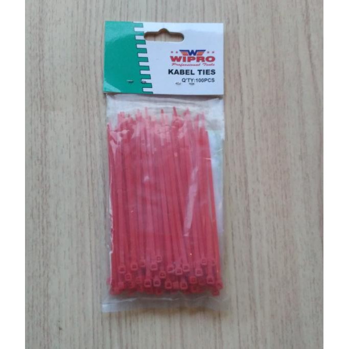 

Kabel Cable Tie Tis Ties merah 100 mm 10 cm red 100mm 10cm