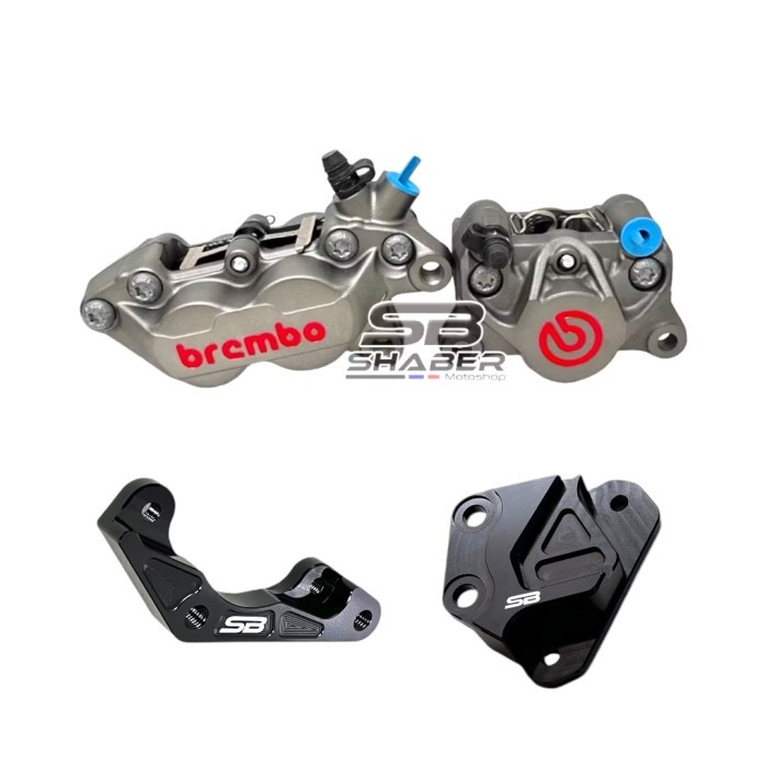 Kaliper Brembo P4 Depan Yamaha Xmax Kaliper Brembo P2 2Piston Belakang Xmax Set Bracket Asli