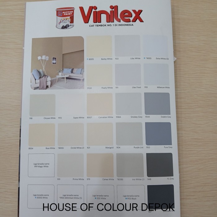 NIPPON VINILEX PRO1000 CAT TEMBOK DALAM/CAT TEMBOK INTERIOR/CAT TEMBOK 20 KG