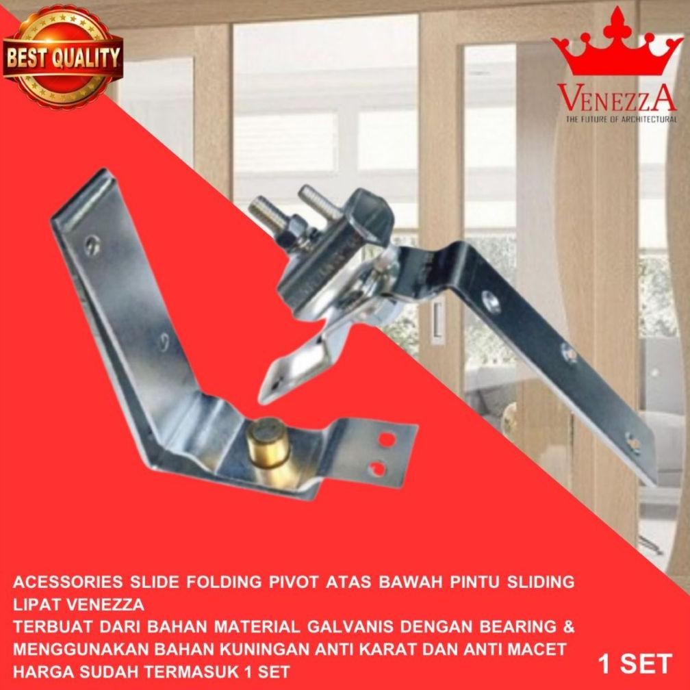 RK JAYA ALUMUNIUM Slide Folding/Sliding Pivot Guide Atas Bawah Pintu Lipat VENEZZA "