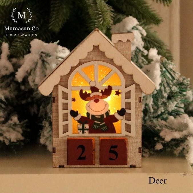 

$+$+$+$+] Christmas Wooden Calender Light Decoration | Dekorasi Natal Xmas Kalender Kayu CMH0034