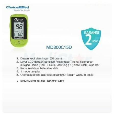 Omron Pulse Oximeter Choicemmed MD300C15D Saturasi Oksigen