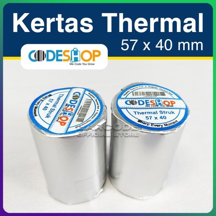 

( 1 DUS ) KERTAS PRINTER BLUETOOTH 58 X 40 - 58X40 THERMAL UNMERK