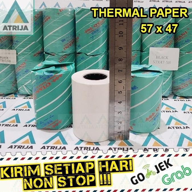 

1 BOX (100 PCS) OTANI 57X47 KERTAS THERMAL ROLL STRUK KASIR 57 X 47