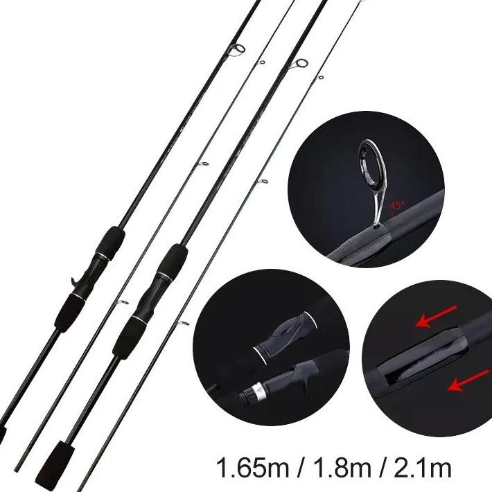 (Beli 1 Dapat 6)1.6M/1.8M/2.1M/2.4M Joran Pancing Set / Joran Pancing 1 Set / Pancing 1 Set Lengkap 