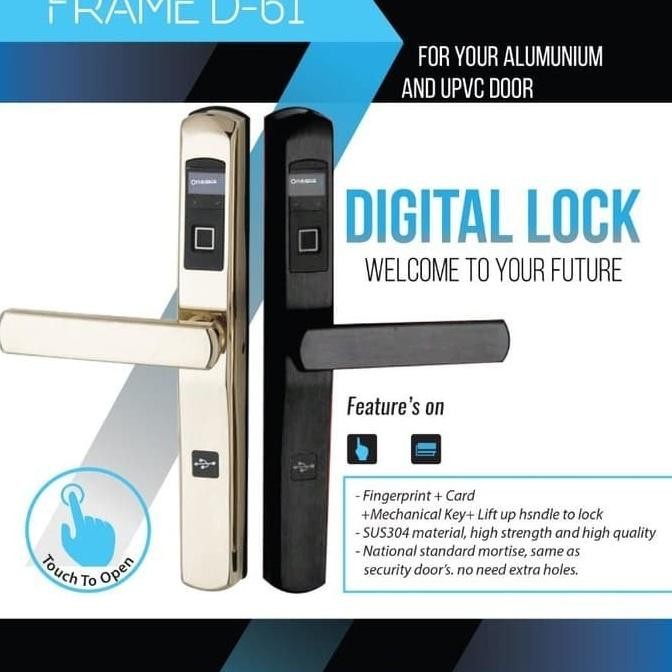 Digital Lock Onassis Frame D-61 / Kunci Pintu Digital Untuk Aluminium Original Dan Terpercaya