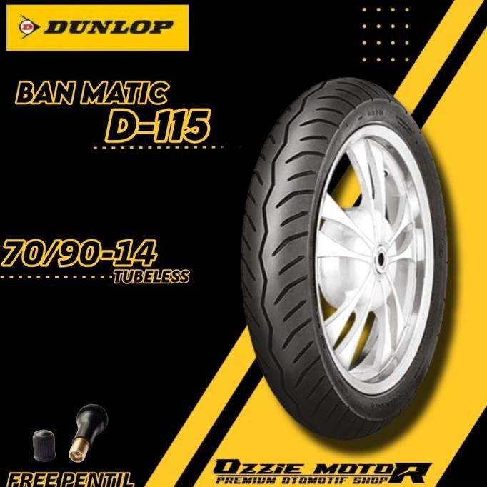 BAN DUNLOP D115 RING 14 BAN MATIC TUBELESS BAN MOTOR MATIC BEAT VARIO AS