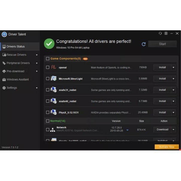 Driver Talent Pro 8.0.3. Work