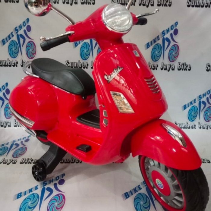 Mainan Motor Aki Anak Vespa Pmb M288 / Sepeda Motor Aki Anak
