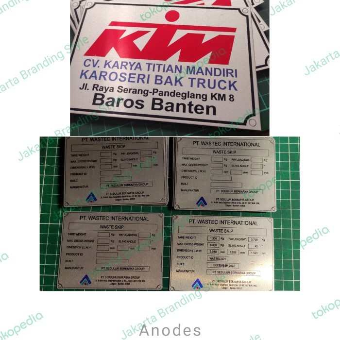 EMBLEM ALUMUNIUM ANODES KAROSERI DESIGN CUSTOM