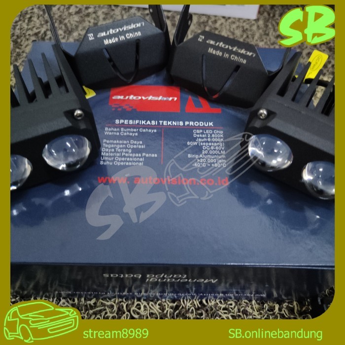 Autovision Biled Mini Projie Borneo Fog Light Double Lens Foglamp