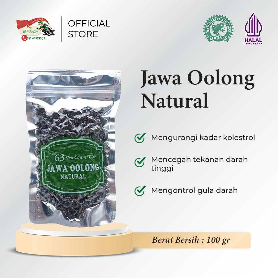 

Teh 63 Jawa Oolong Natural 100 gr Mengontrol Gua darah Oolong lokal Antioksidan