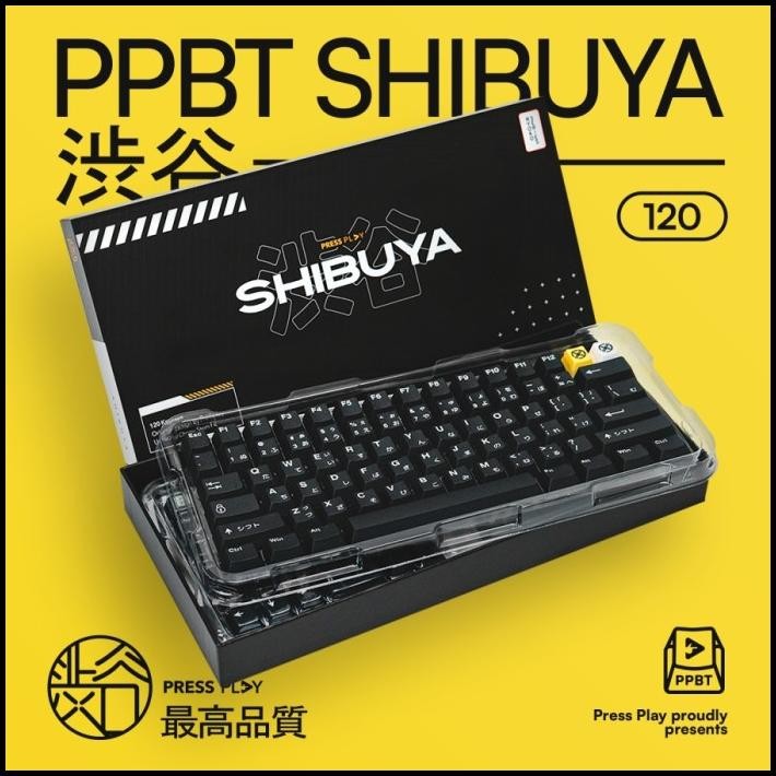 Press Play Shibuya PBT Keycaps Japanese Root 120 Set Cherry Profile