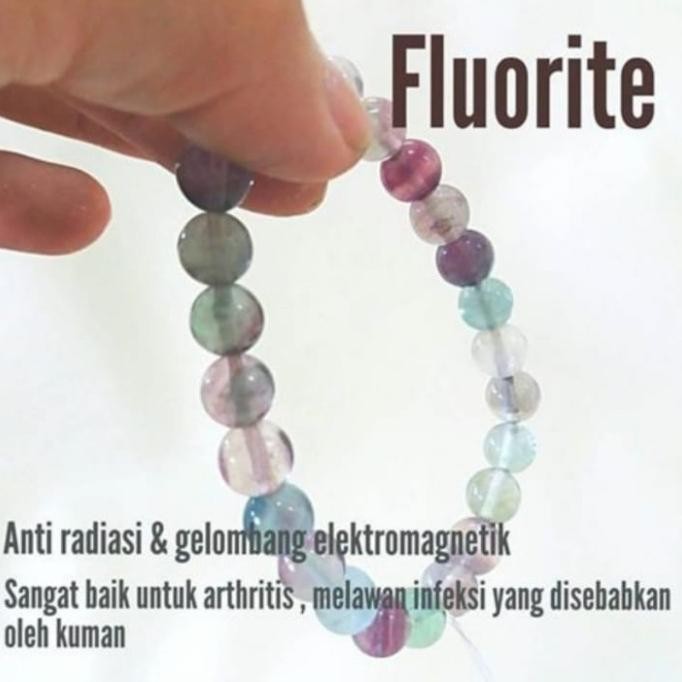 

Ready Gelang Flourite Batu Alam 8Mm