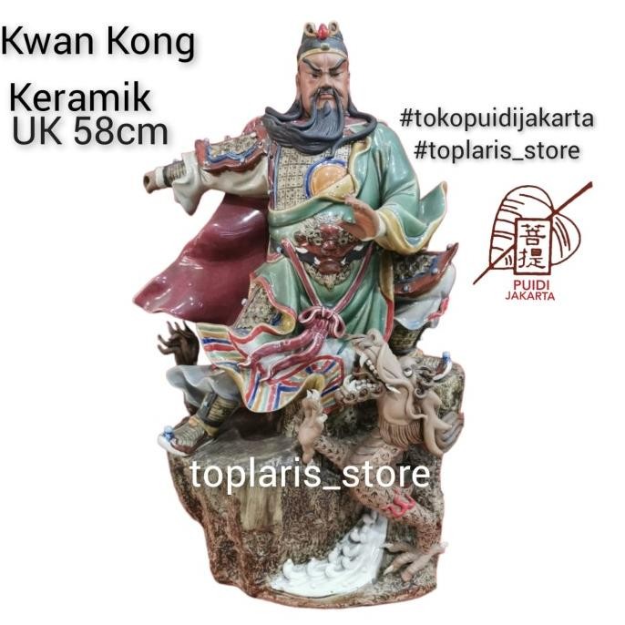 

Ready Patung Kwan Kong Keramik 23in