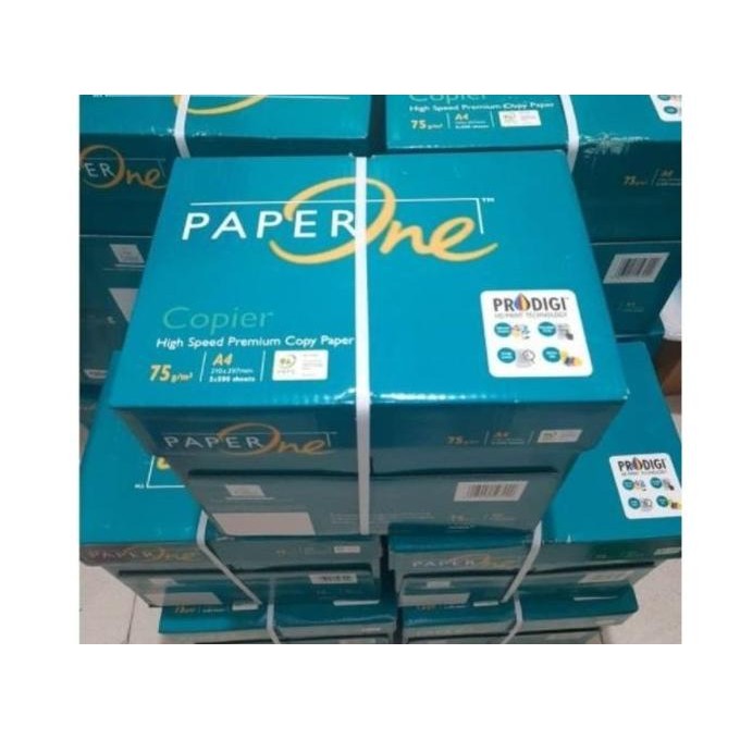 

BEBAS ONGKIR - Kertas HVS A4 75 Gsm PaperOne DUS Khusus OJOL