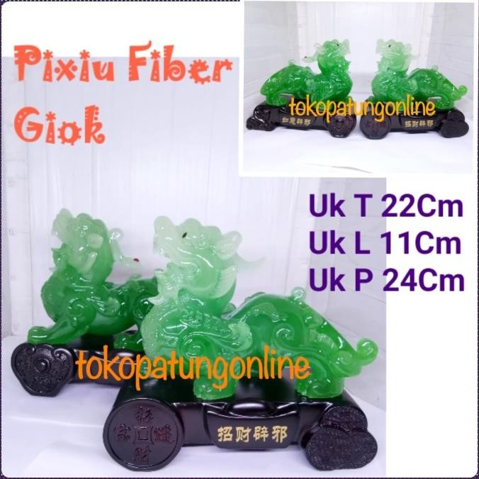 

Ready Patung Pixiu Kirin Chilin Fengshui Giok T22
