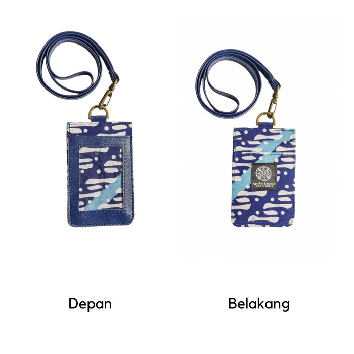

Andra - Lanyard Gantungan Name Tag Id Card Holder Warna Biru - Ande Lumut