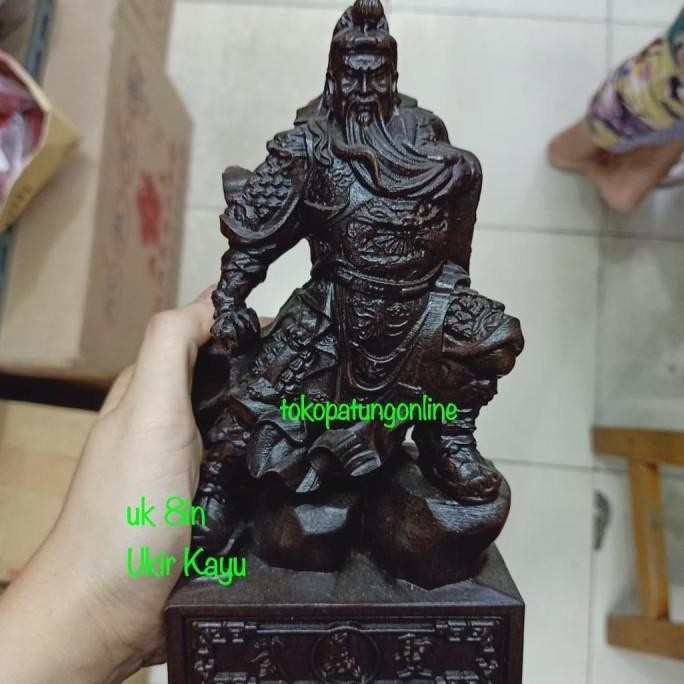 

Ready Patung Kwan Kong Kayu Full u 8in