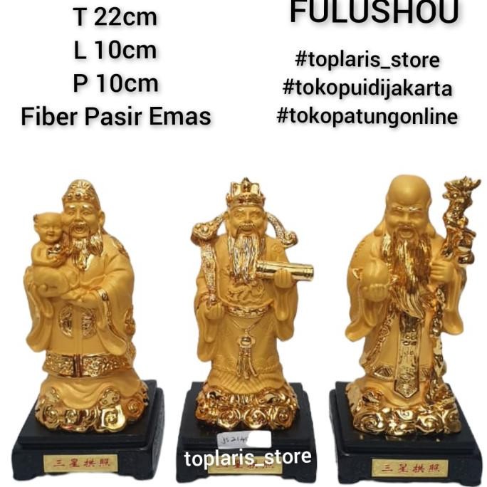 

Ready Patung Fulushou Fuluso Fiber Emas T22