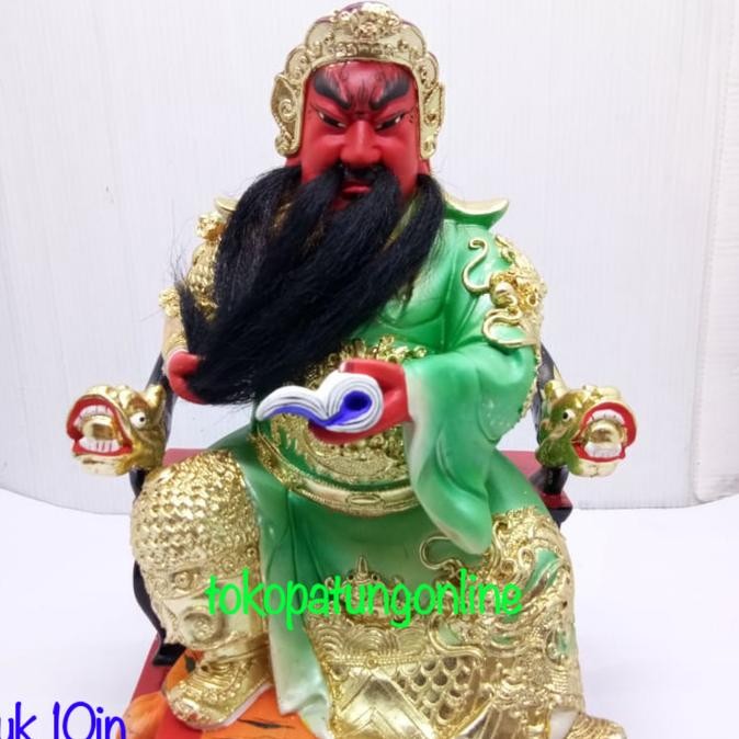 

Ready Patung Kwan Kong Duduk 10in Kayu