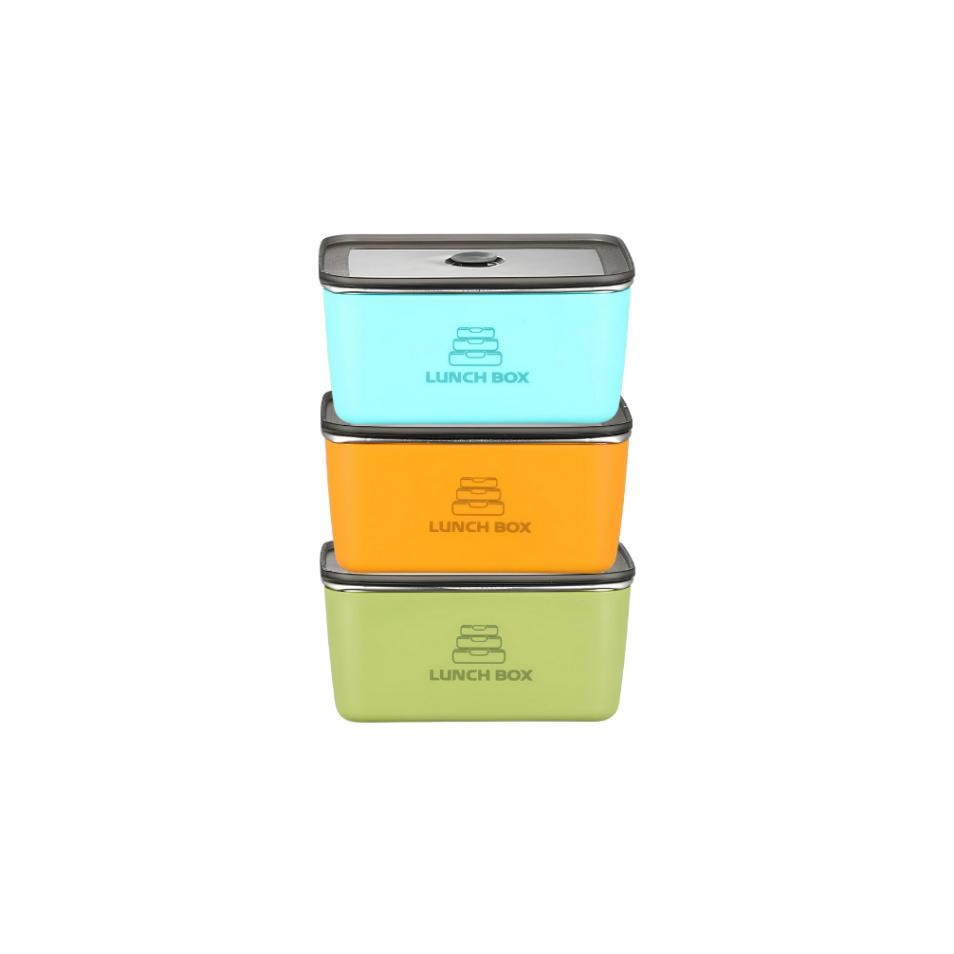 [Dapat 3] Joycook Lunch Box Kotak Bekal Yimpanan Makanan Stainless Kontainer Sayur Buah Dengan Tutup
