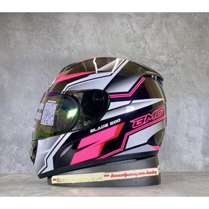 Bmc Blade 200 #9 Black Blue Fuxia / Helm Full Face / Bmc Full Face