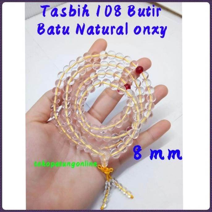 

Ready Tasbih Batu Natural Onxy Putih