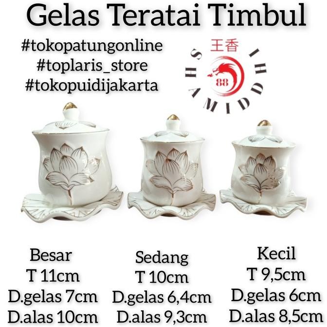 

Ready Gelas Sembahyang Teratai Putih UK 7.2