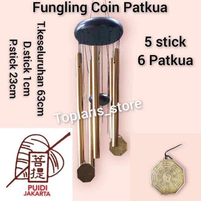 

Ready Fungling Lonceng Angin 5 Stick Patkua Yinyang