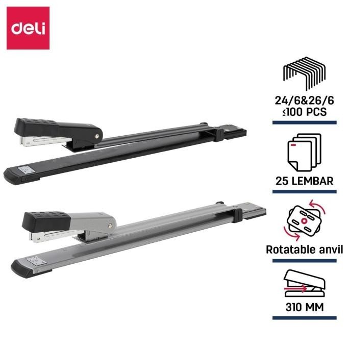

DELI STAPLER / STAPLES - JILID BUKU -LONG REACH METAL 25SHEETS (E0334) ORIGINAL DAN TERPERCAYA