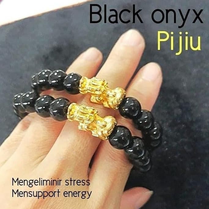 

Ready Gelang Pixiu Black Onyx Batu New