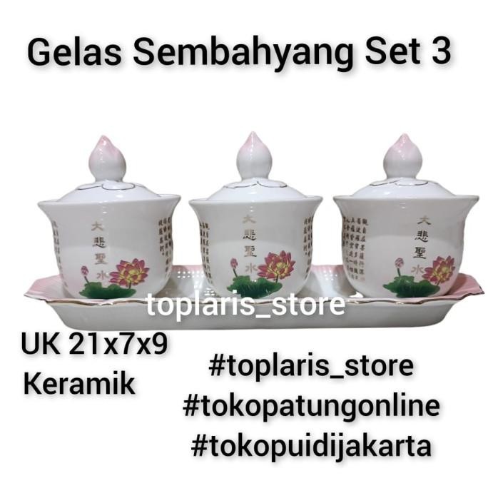

Ready Gelas Cangkir Sembahyang Puja Set 3 Da Bei Zhou 01