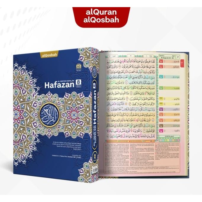 

siap kirim alquran hafazan 8 blok warna a5 al-quran hafalan terjemah alqosbah