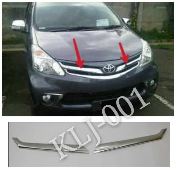 List Lis Grill Gril All New Avanza Tengah Chrome