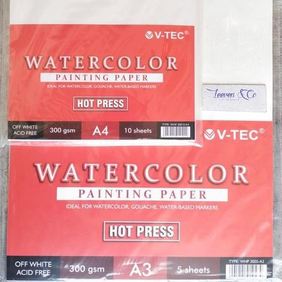 

Sale V-Tec Watercolour Paper Hot Press 300Gsm