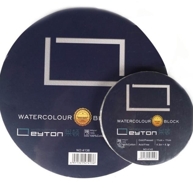 

Sale Leyton Round Watercolor Block Cotton 300Gsm 11X11Cm