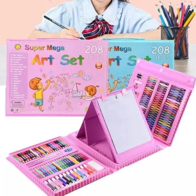 

Sale Crayon 208 Pcs Art Set Crayon Drawing Alat Melukis Mewarnai Kado Anak