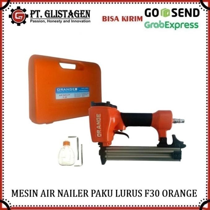 

TERMURAH - Mesin Air Nailer Gun Staples Angin Paku Tembak F30 Stapler Orange