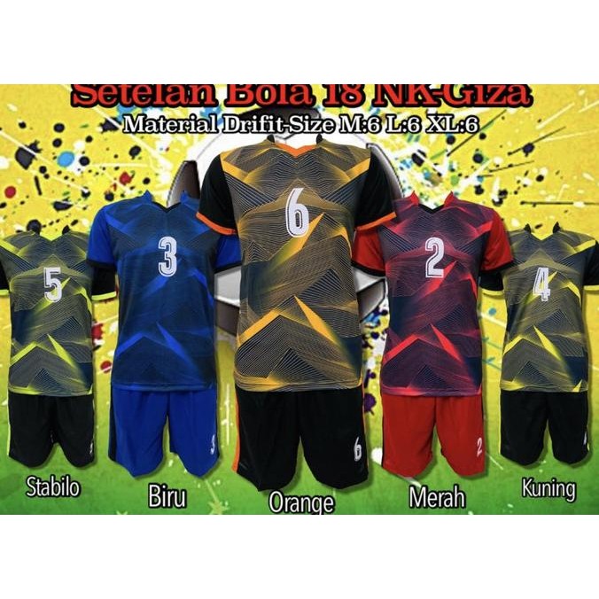 Tersedia Baju Stelan Jersey Sepak Bola NK Giza 18 Stel