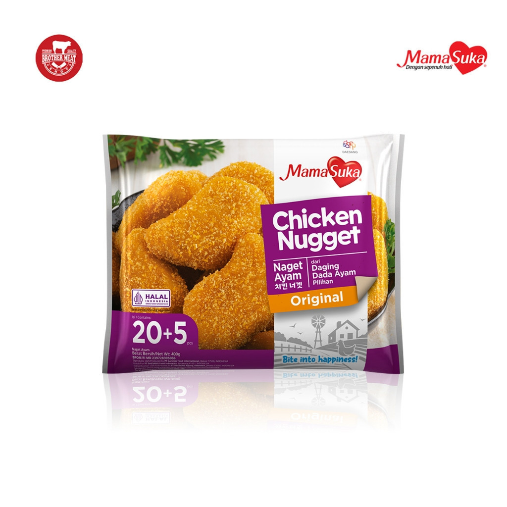 

MamaSuka Korean Chicken Nugget Original 400gr, Halal