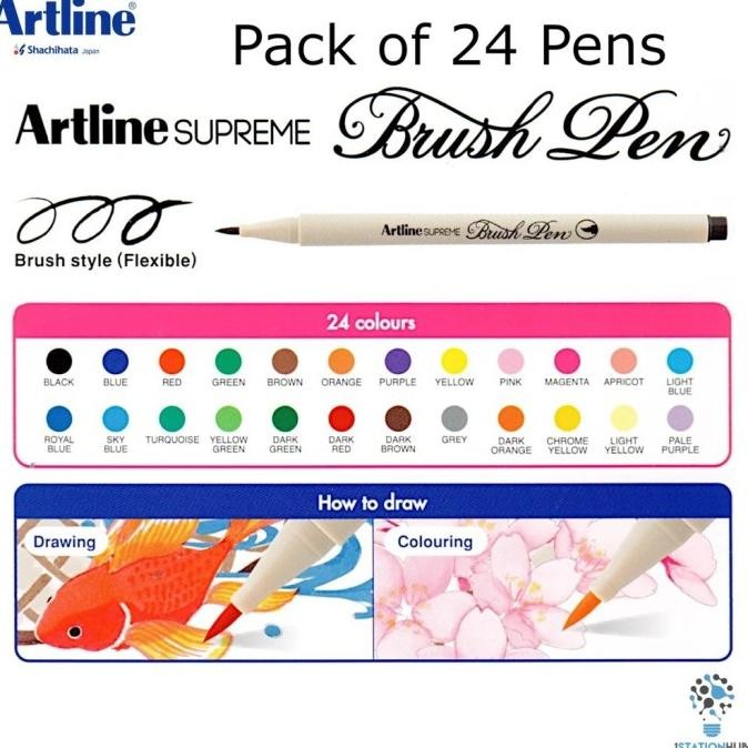 

Sale Artline Supreme Brush Pen Epfs-F 24 Colours