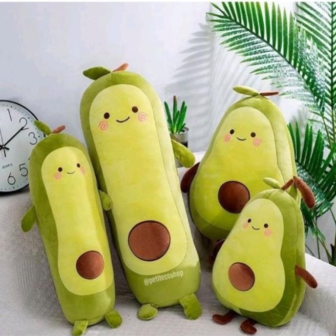 Boneka Bantal dan Guling buah alpukat jumbo/Boneka buah alpukat hijau cs