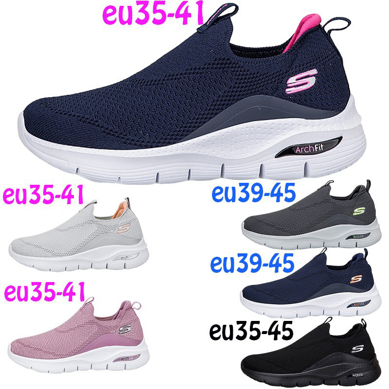 Skechers_ GOWALK ArchFit Sepatu Olahraga Luar Ruangan Pria dan Wanita Sepatu Jogging Bersirkulasi Lo