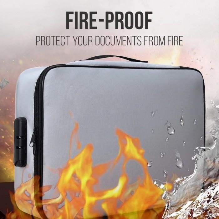 

Document Organizer Tempat Kertas Tas Surat Penting Berharga Anti Api